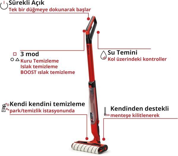 Einhell Cleanexxo Solo Akülü Sert Zemin Temizleyici 3437110