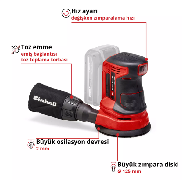 Einhell Te-Rs 18 Lİ-Solo Eksantrik Zımpara 4462010