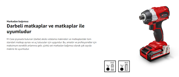 Einhell M-Case Bits Ve Lokma Uç Set 35 Parça 109230