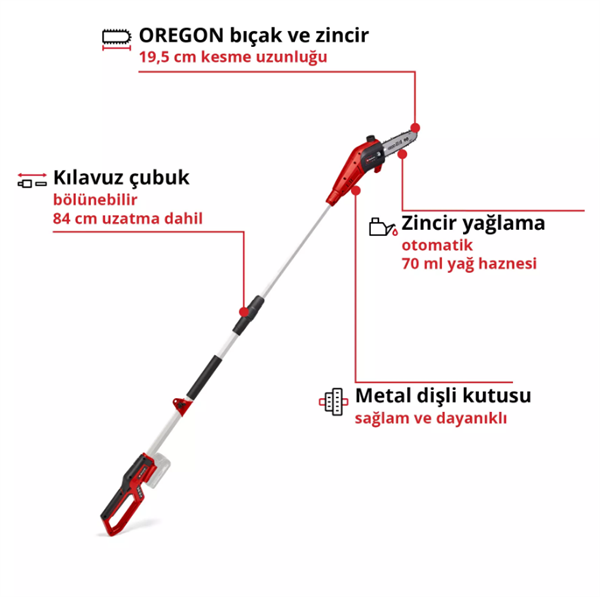 Einhell GC-LC 18/20 Lİ T-Solo Yüksek Dal Budama 3410581