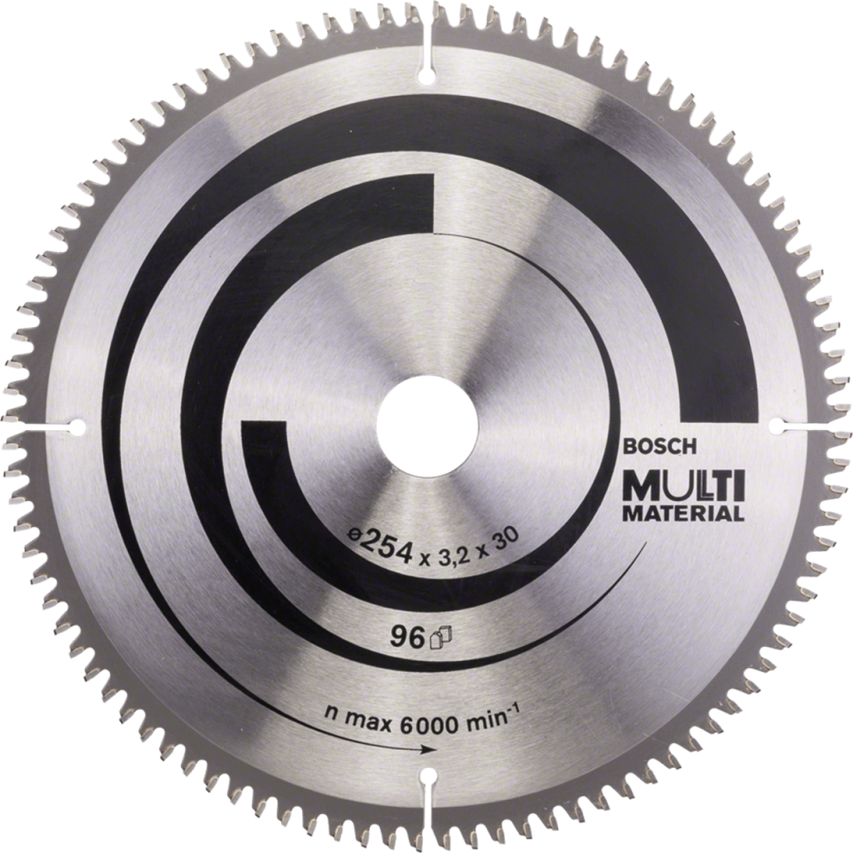 Bosch Multimaterial 254x30x3,2/2,5 Mm 96 Diş Daire Testere Bıçağı