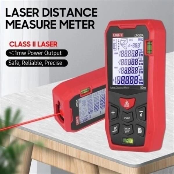 Uni-T LM50A  Lazer Mesafe Ölçer 50 MT