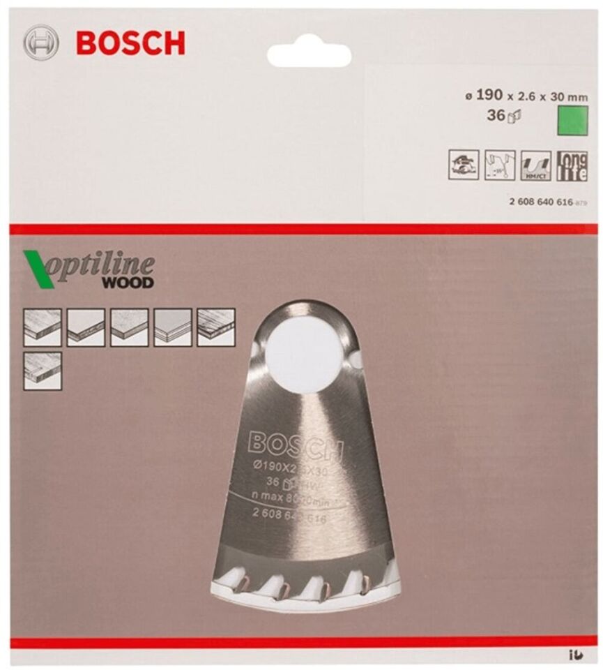 Bosch Daire Testere Bıçağı 190 X 30 Mm 36 Diş