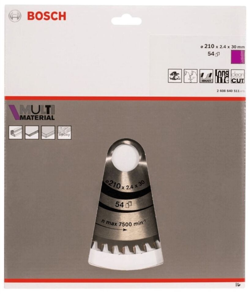 Bosch Multi Material 210x30 mm 54 Diş Elmas Daire Testere Bıçağı 2608640511