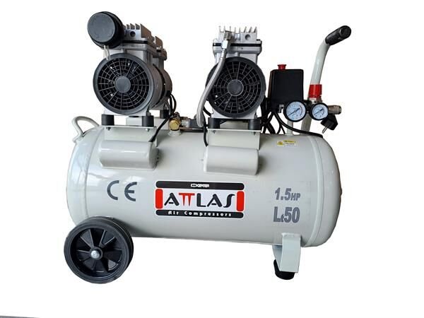 Attlas Sessiz Monofaze Kompresör 50 LT 1.5 HP SK2050