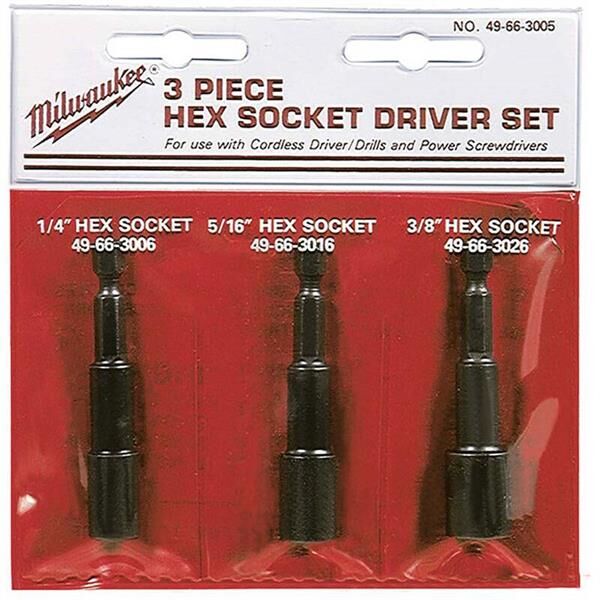 Milwaukee 3 Parça 65 Mm Shockwave Bits Uç Hex Lokma Seti