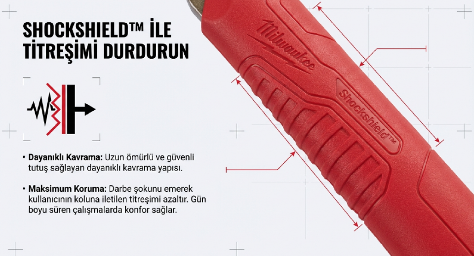 Milwaukee Kavisli Çekiç 570 GR 4932478654