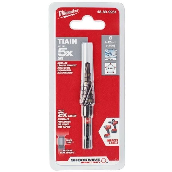 Milwaukee Shockwave Darbeli Kademeli Matkap Ucu 4-12MM 48899261