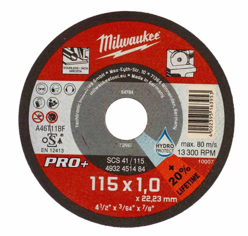 Milwaukee İnox Kesme Taşı Metal Kutu 10'LU 4932478997