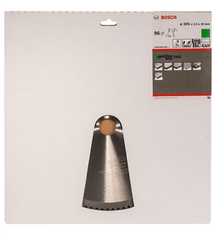 Bosch Optiline Ahşap Daire Testere Bıçağı 305x30 mm (96 Diş)