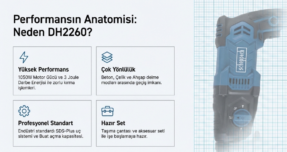 Scheppach Elektrikli Kırıcı Delici DH2260