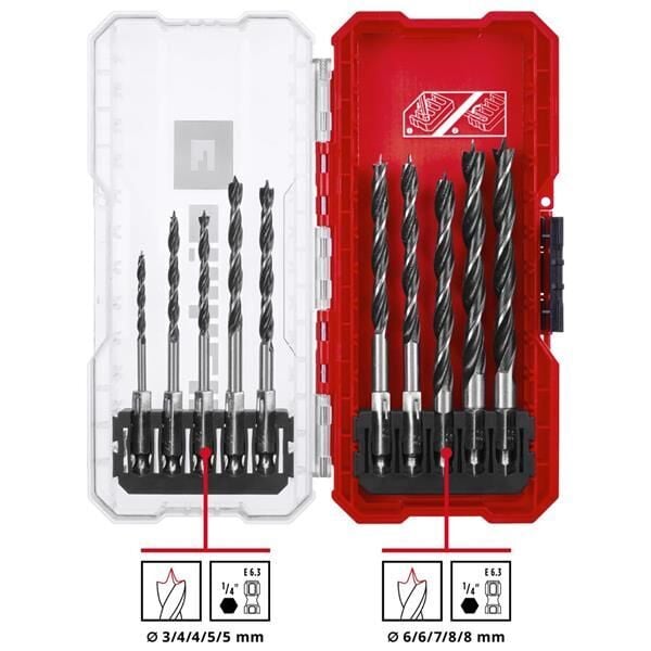 Einhell S-CASE Bits Hss 10 Parçalı Ahşap Matkap Ucu Seti 108733