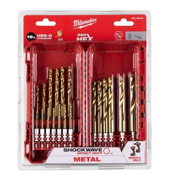 Milwaukee Metal Matkap Ucu Hex Girişli 19 Parça 4932493866