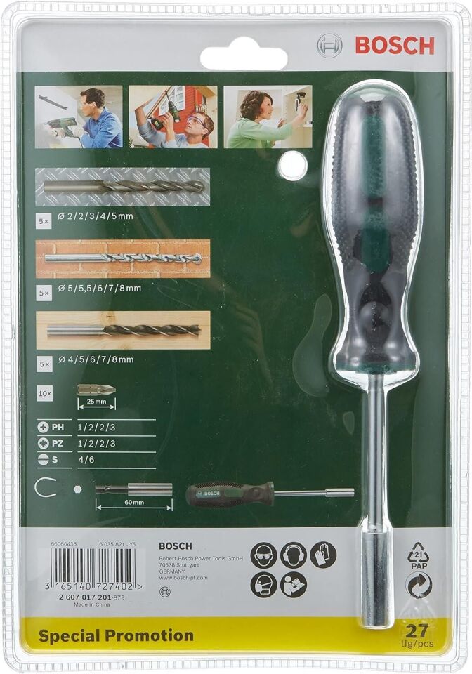 Bosch Beton 27 Parça Tornavidalı Vidalama ve Matkap Ucu Seti 2607017201