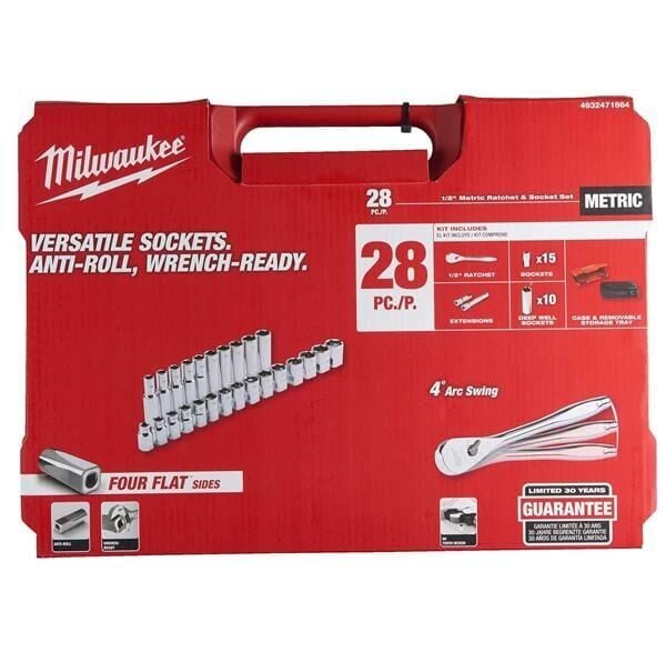 Milwaukee Cırcırlı Lokma Seti 1/2 28 Parça 4932471864