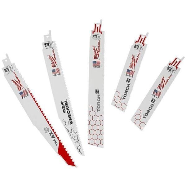 Milwaukee Kılıç Testere Yıkım Bıçak Seti 5 Parça 49222205