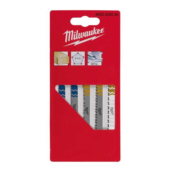 Milwaukee T-Shank Dekupaj Bıçağı Karışık Set 5 Parça 4932345825
