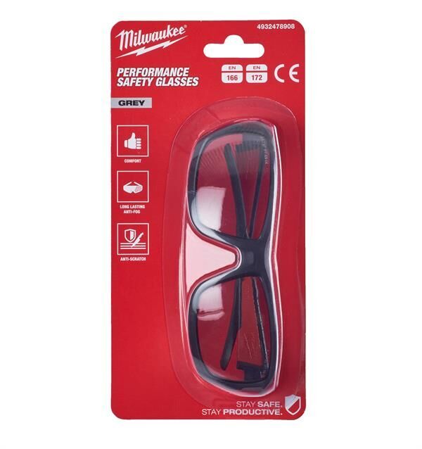 Milwaukee Performans Koruyucu Gözlük Gri Cam 4932478908