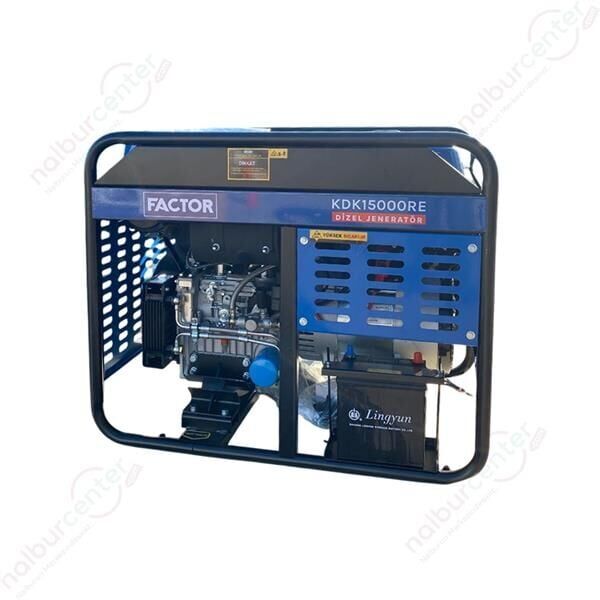 Factor KDK15000RE Dizel Jeneratör 15KVA Marşlı Monofaze