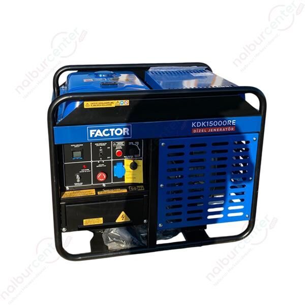 Factor KDK15000RE Dizel Jeneratör 15KVA Marşlı Monofaze
