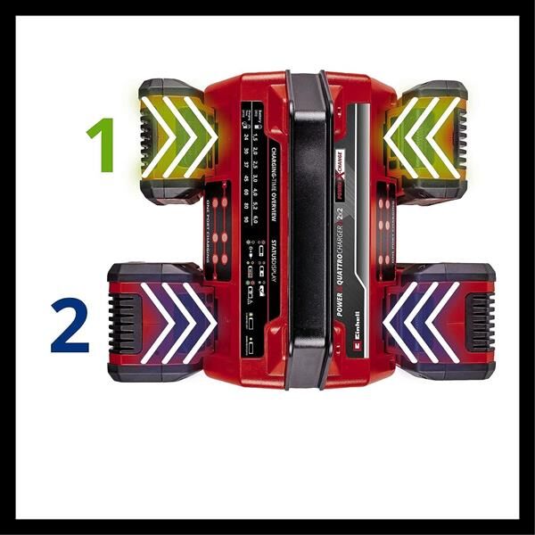 Einhell POWER X-QUATTROCHARGER 4A Şarj Cihazı Dörtlü Şarj İstasyonu 4512102