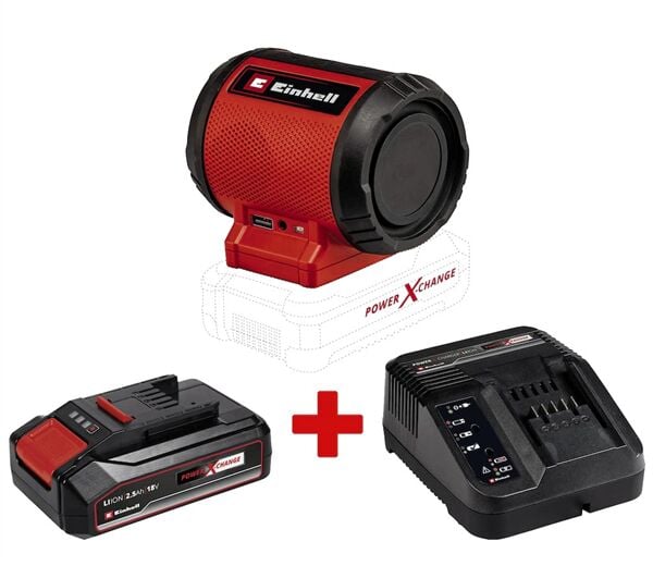 Einhell TC-SR 18 Lİ BT Hoparlör, 2.5 Ah Akü ve Şarj Seti