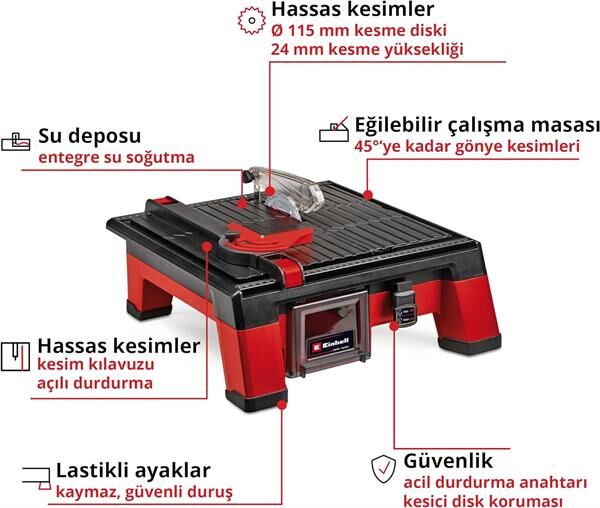 Einhell TE-TC 18/115 Lİ Solo Akülü Seramik Kesme Makinası 4301190