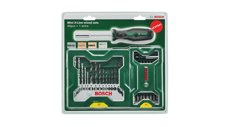Bosch X-Line 15 Parça Delme+ 25 Parça Vidalama Ucu Seti + Tornavida 2607017655