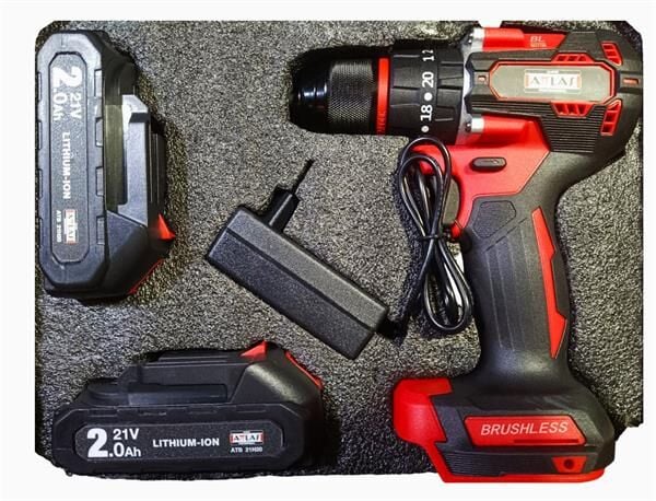 Attlas ATB 21 BLPD-202C 21V 2x2.0 Ah Çift Akülü Kömürsüz Darbeli Matkap