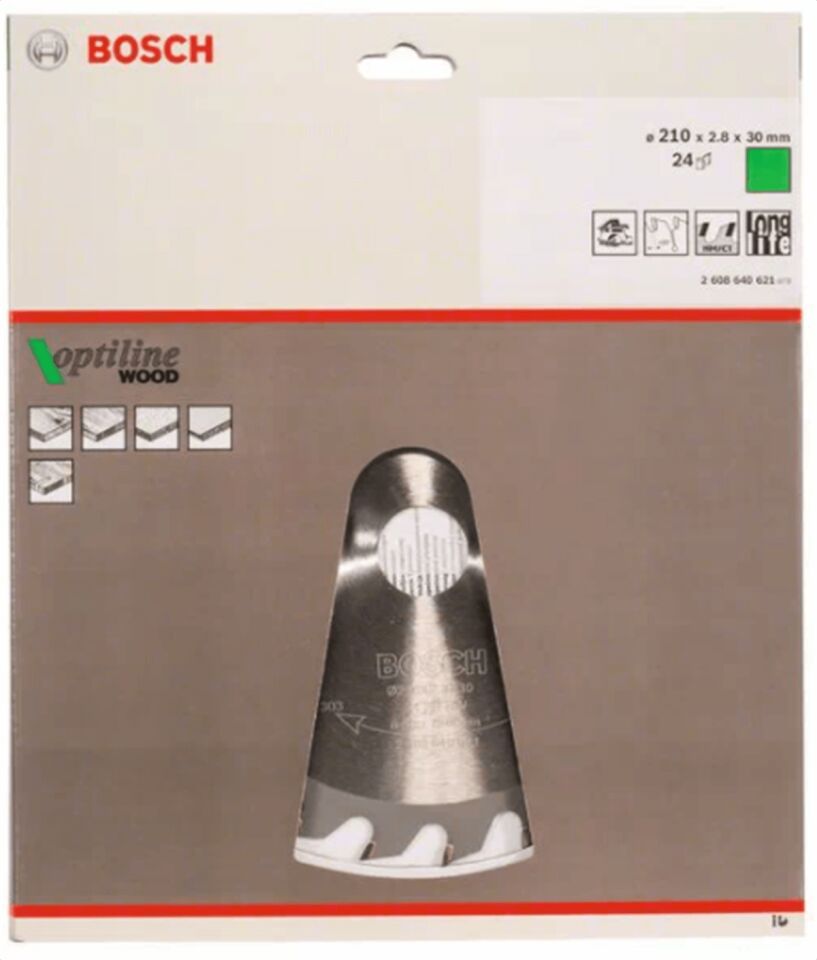 Bosch Daire Testere Bıçağı Optiline Wood 210x30 mm 24 Diş 2608640621