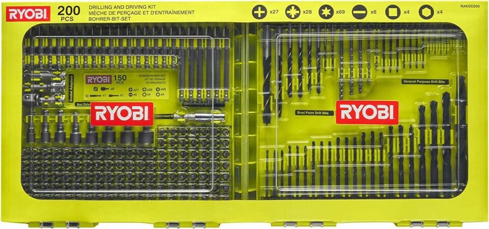 Ryobı 200 Parça Delme Vidalama Seti RAKDD200 5132004668