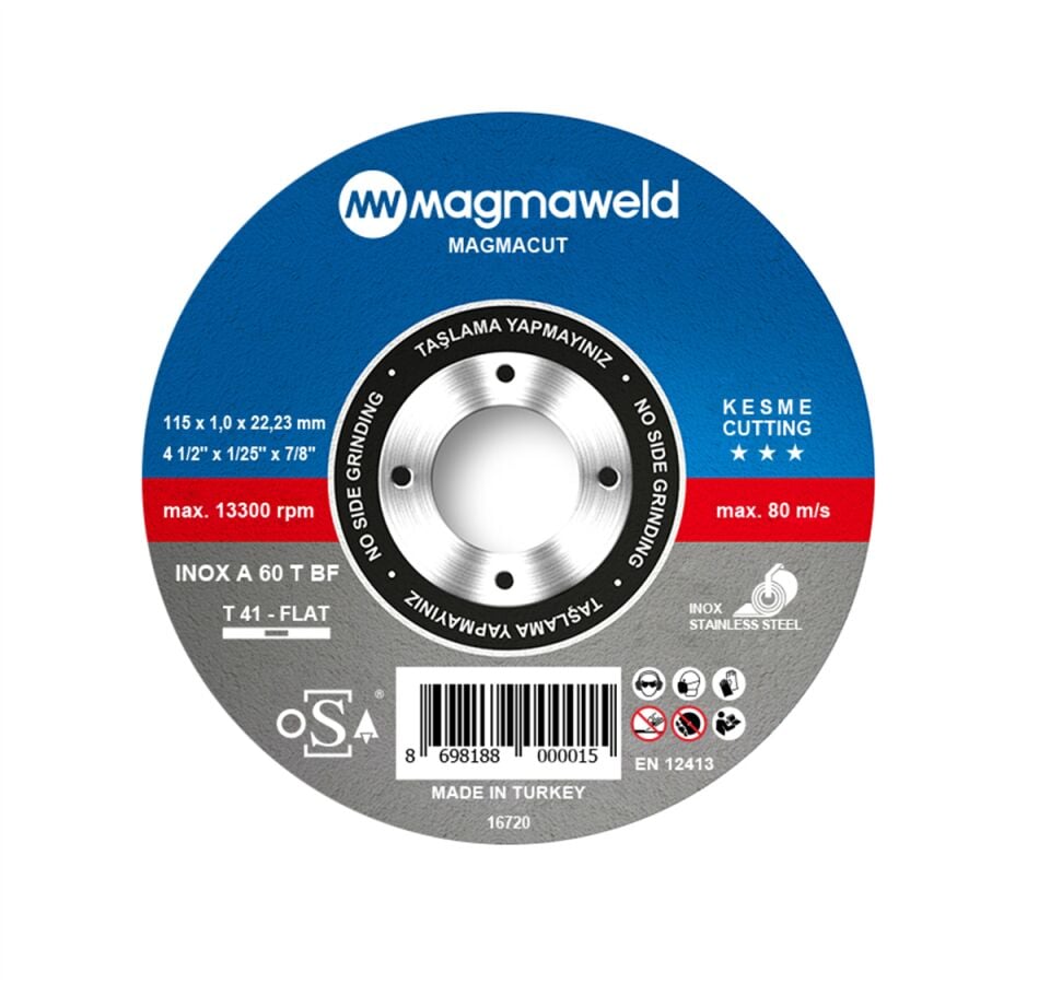 Magmaweld Magmacut Inox Kesici Disk 115x1.0x22.23mm