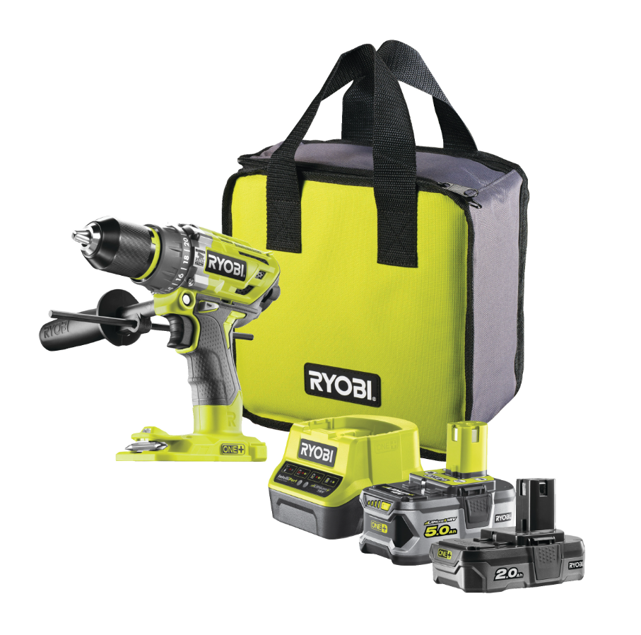 Ryobi R18PD7-252S 18V 1x 5.0 Ah 1x 2.0 Ah Li-Ion Akülü Darbeli Matkap Ve Vidalama 5133004391