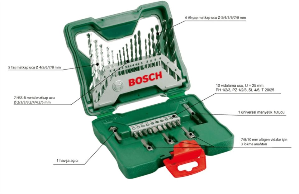 Bosch  X-Line Vidalama Ve Matkap Ucu Set 33 Parça 2607019325