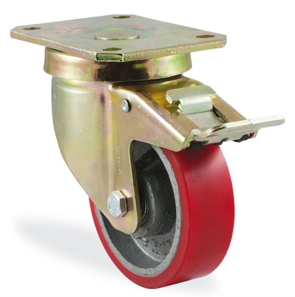 Kama Ağır Hizmet Döküm Frenli Teker 125x40 4102F