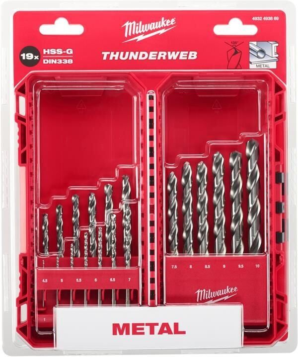 Milwaukee Metal Matkap Ucu Set 19 Parça (1-10) Thunderweb Seri 4932493869
