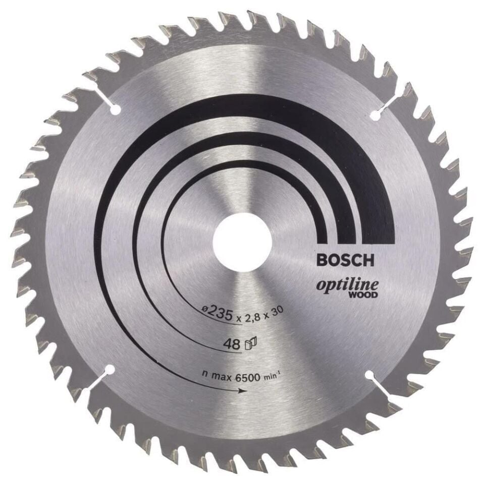 Bosch Daire Testere Bıçağı Optiline Wood 235*30/25 MM 48 Diş 65180167