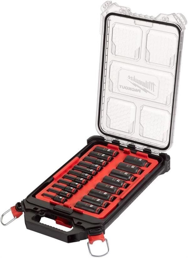 Milwaukee  Endüstriyel  SHW 1/2  Packout  Darbeli Lokma Seti 16 Adet 4932480943