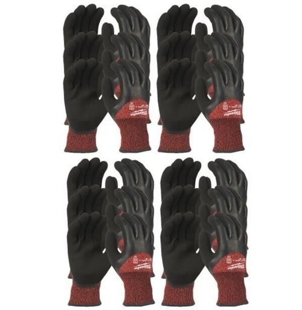 Milwaukee 3. Derece Kesik Korumalı Kışlık Nitril Eldiven - 9/ L - 12 Adet 4932471611