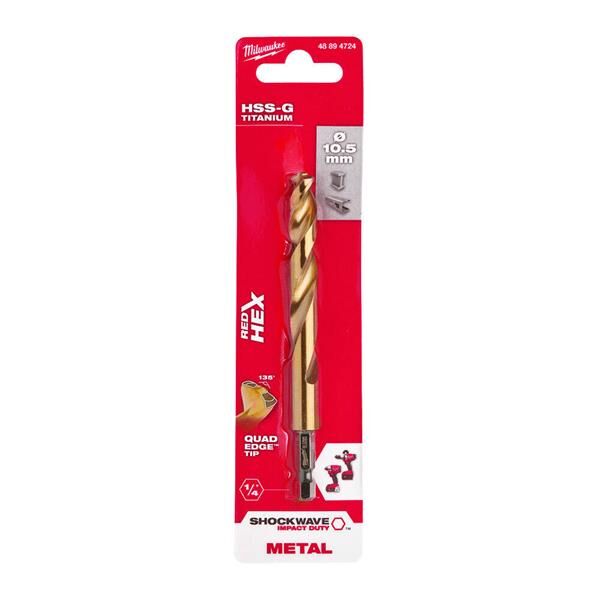 Matkap 10.5x122 MM Hex Girişli  Metal Matkap Ucu 48894724