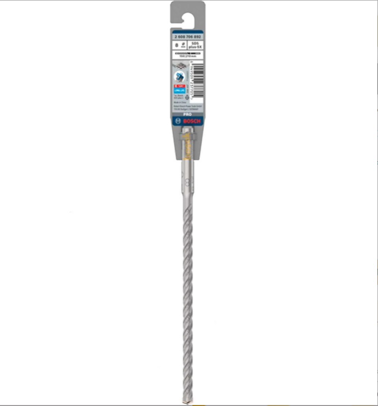 Bosch SDS Plus-5X Dört Elmaslı 8 x 210 mm  Matkap Ucu 2608706892