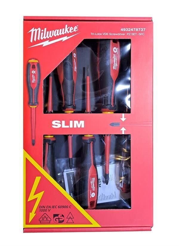 Milwaukee TRİ-LOBE VDE 5 Parça Tornavida Seti 4932478737