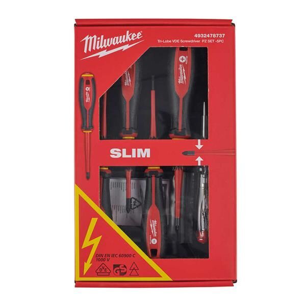 Milwaukee TRİ-LOBE VDE 5 Parça Tornavida Seti 4932478737