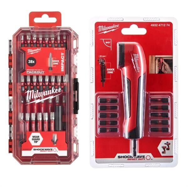 Milwaukee 49 Parça SHOCKWAVE Dik Açılı Darbeli Bits Seti 4932492656