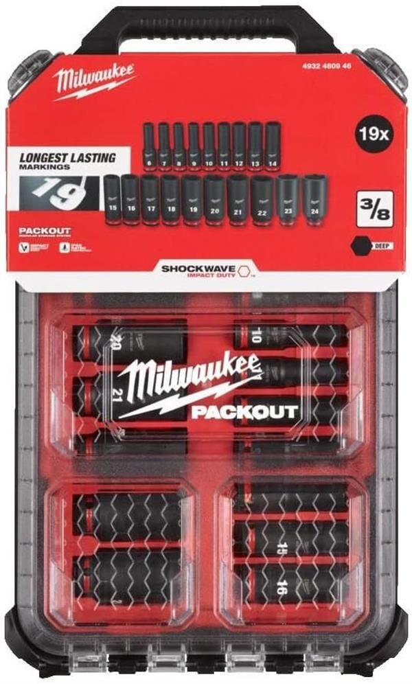 Milwaukee Packout Derin Darbeli Lokma Seti 19 Parça 4932480946