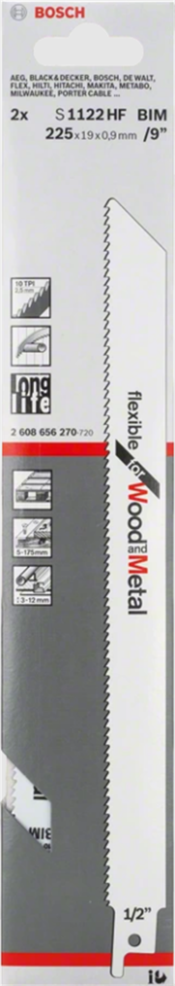 Bosch Tilki Kuyruğu Bıçağı S1122 Hf 225mm (Adet)