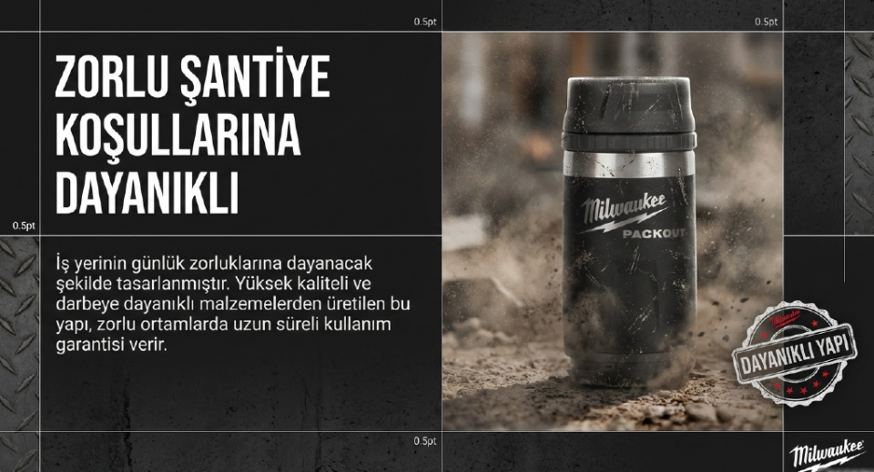 Milwaukee Packout Termos Bardak 355 ML Siyah 4932498978