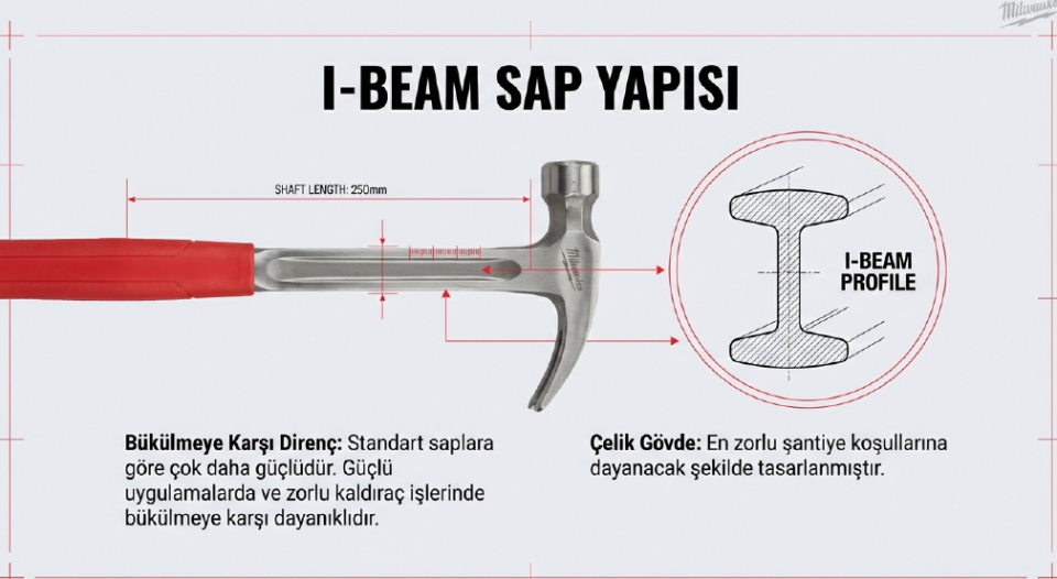 Milwaukee Kavisli Çekiç 570 GR 4932478654