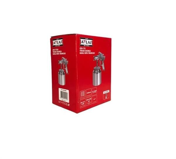 Atlas ATW-77S25 Yüksek Basınçlı Havalı Boya Tabancası 2.5 Nozul