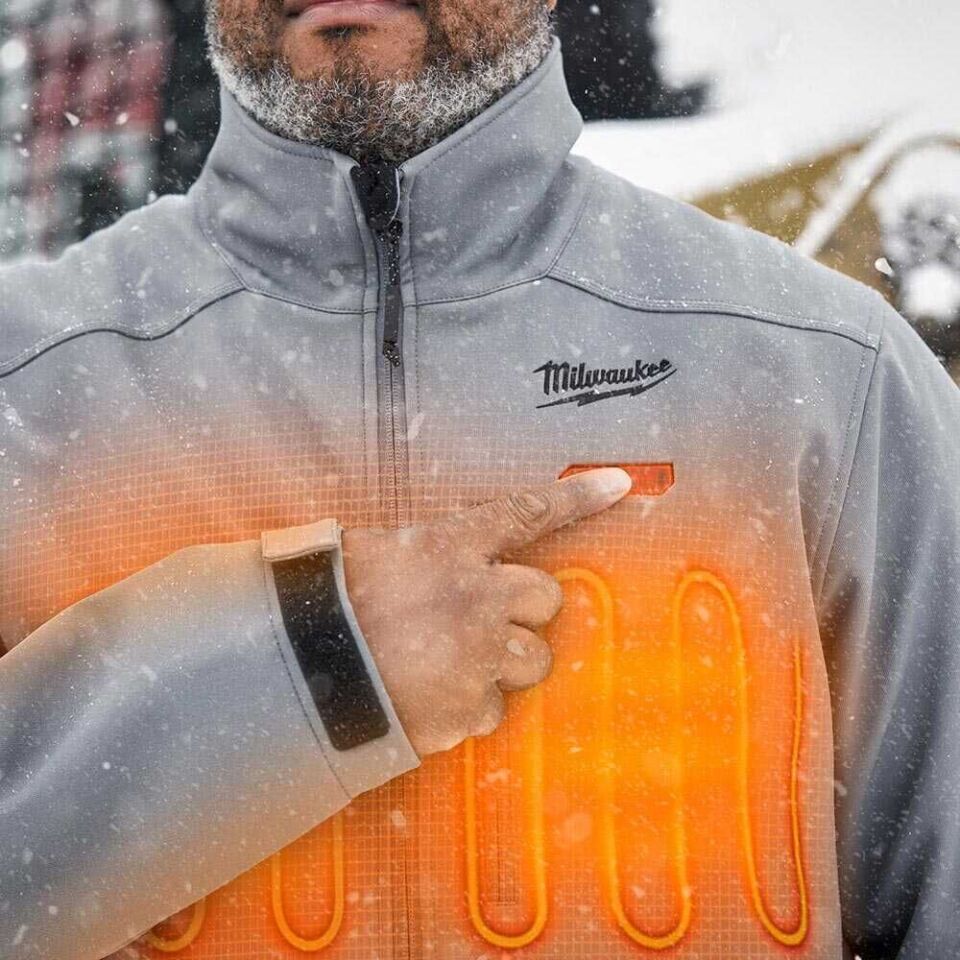 Milwaukee M12 Hj Grey 5-0 Isıtıcılı Mont Gri XL 4933478975